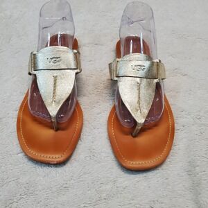 Ugg‎ Gold Tan Classic Beachy Luxury Everyday Casual Flip Flop Sandals Woman 10